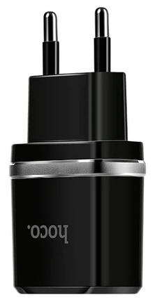 Зарядное устройства C12 Smart с двумя USB портами на Apple Черный