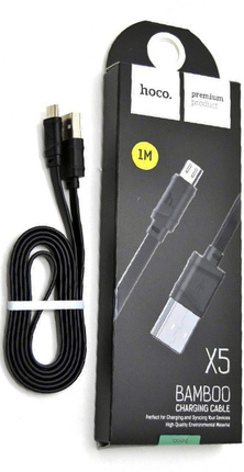 Кабель X5 Bamboo micro-USB 1M Черный